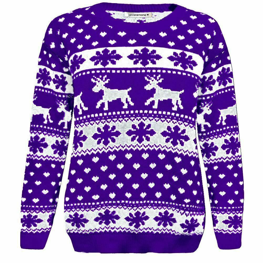 Girls Boys Xmas Jumper Reindeer Rudolph Knitted Christmas Jumper Kids Sweater