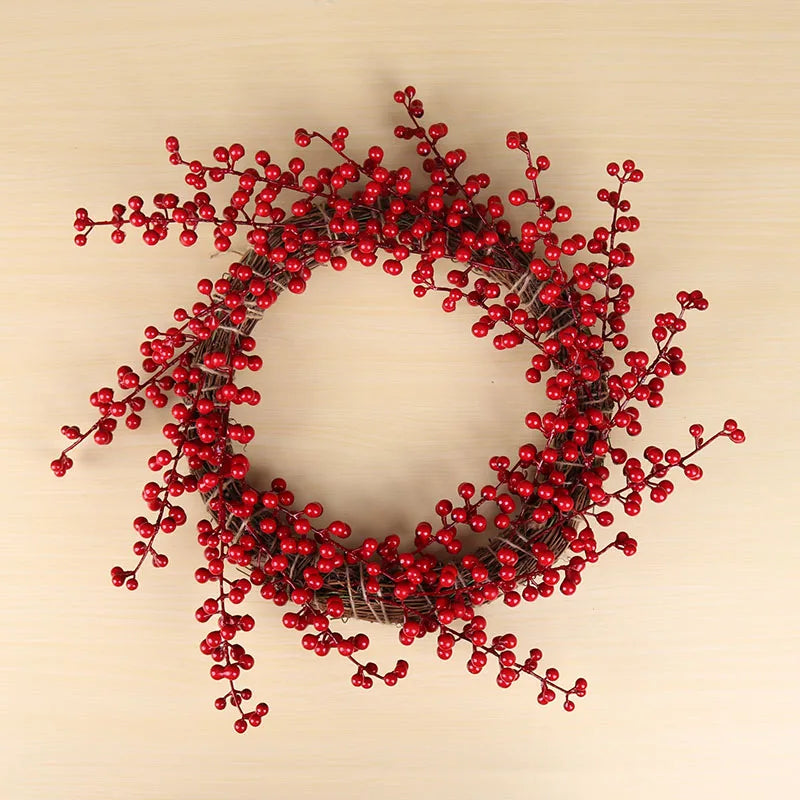 Artificial Berry Branch Decorative Berries DIY Christmas Wreath Accessories Fake Red Berries Christmas Decoration for Home