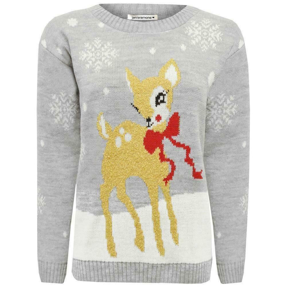 Girls Boys Xmas Jumper Reindeer Rudolph Knitted Christmas Jumper Kids Sweater