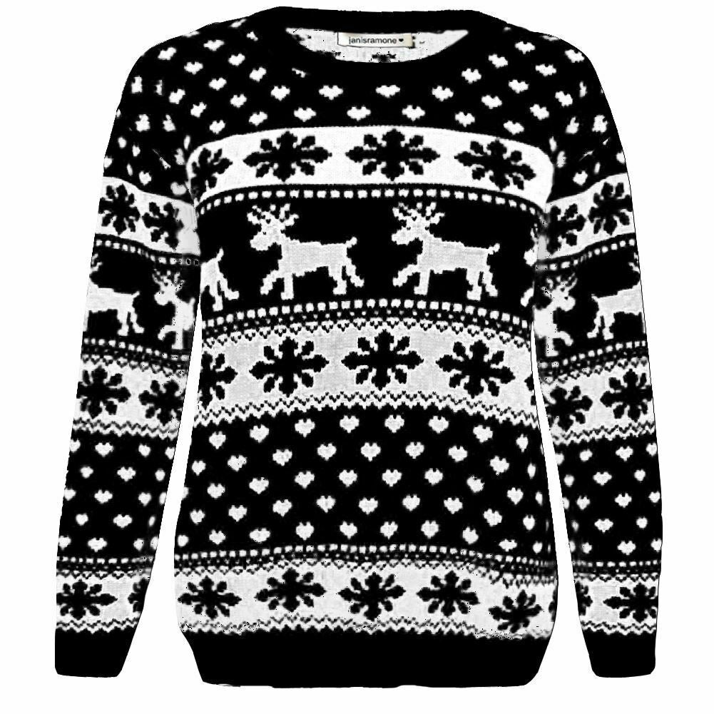 Girls Boys Xmas Jumper Reindeer Rudolph Knitted Christmas Jumper Kids Sweater