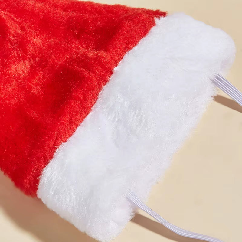 Adjustable 3D Christmas Pet Santa Hat for Dogs Cats Christmas Costume Pet Accessories Halloween Holiday Christmas Party Cap
