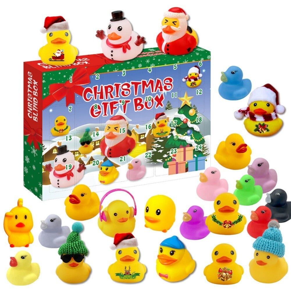 Rubber Duck Advent Calendar Christmas Countdown for Kids 24 Days Ducks Toy Gift