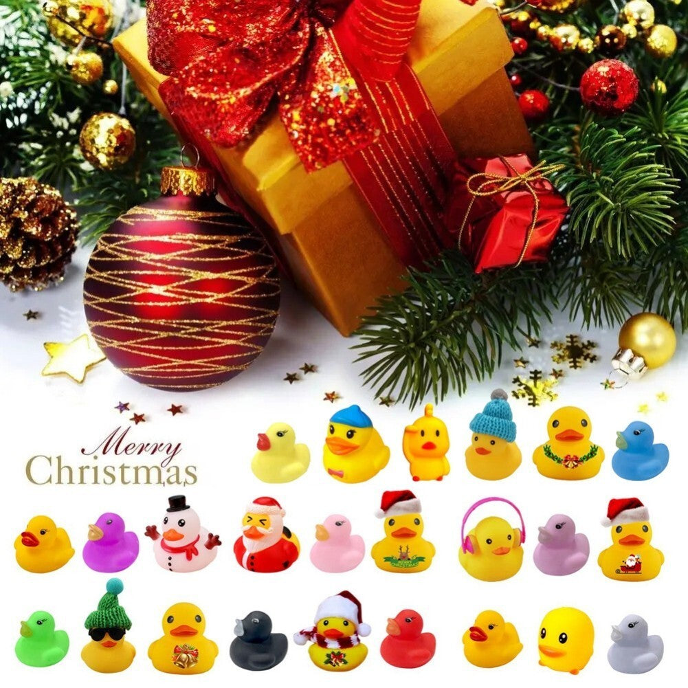 Rubber Duck Advent Calendar Christmas Countdown for Kids 24 Days Ducks Toy Gift
