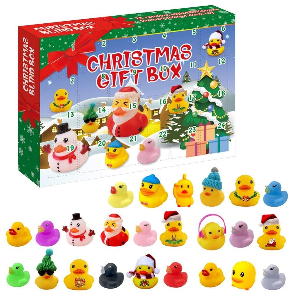 Rubber Duck Advent Calendar Christmas Countdown for Kids 24 Days Ducks Toy Gift