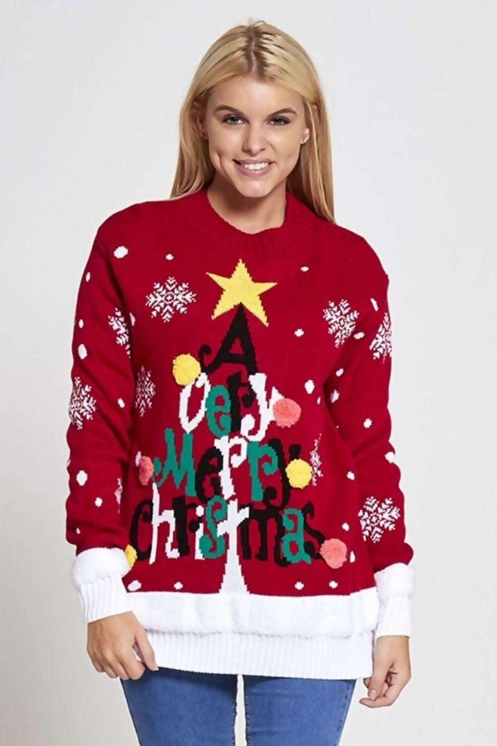 New Ladies Womens Santa Xmas Christmas Novelty Fairisle Retro Jumper Sweater