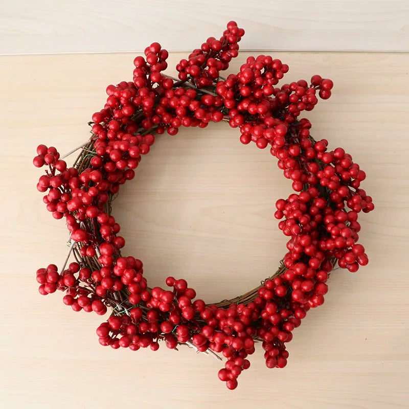 Artificial Berry Branch Decorative Berries DIY Christmas Wreath Accessories Fake Red Berries Christmas Decoration for Home