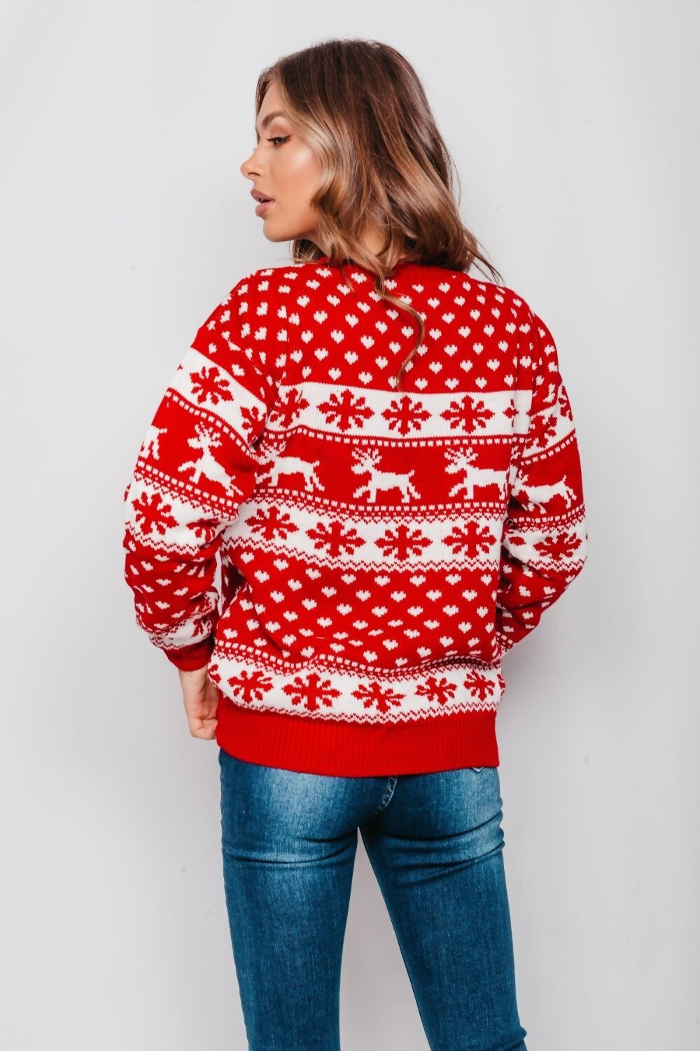 New Ladies Womens Santa Xmas Christmas Novelty Fairisle Retro Jumper Sweater