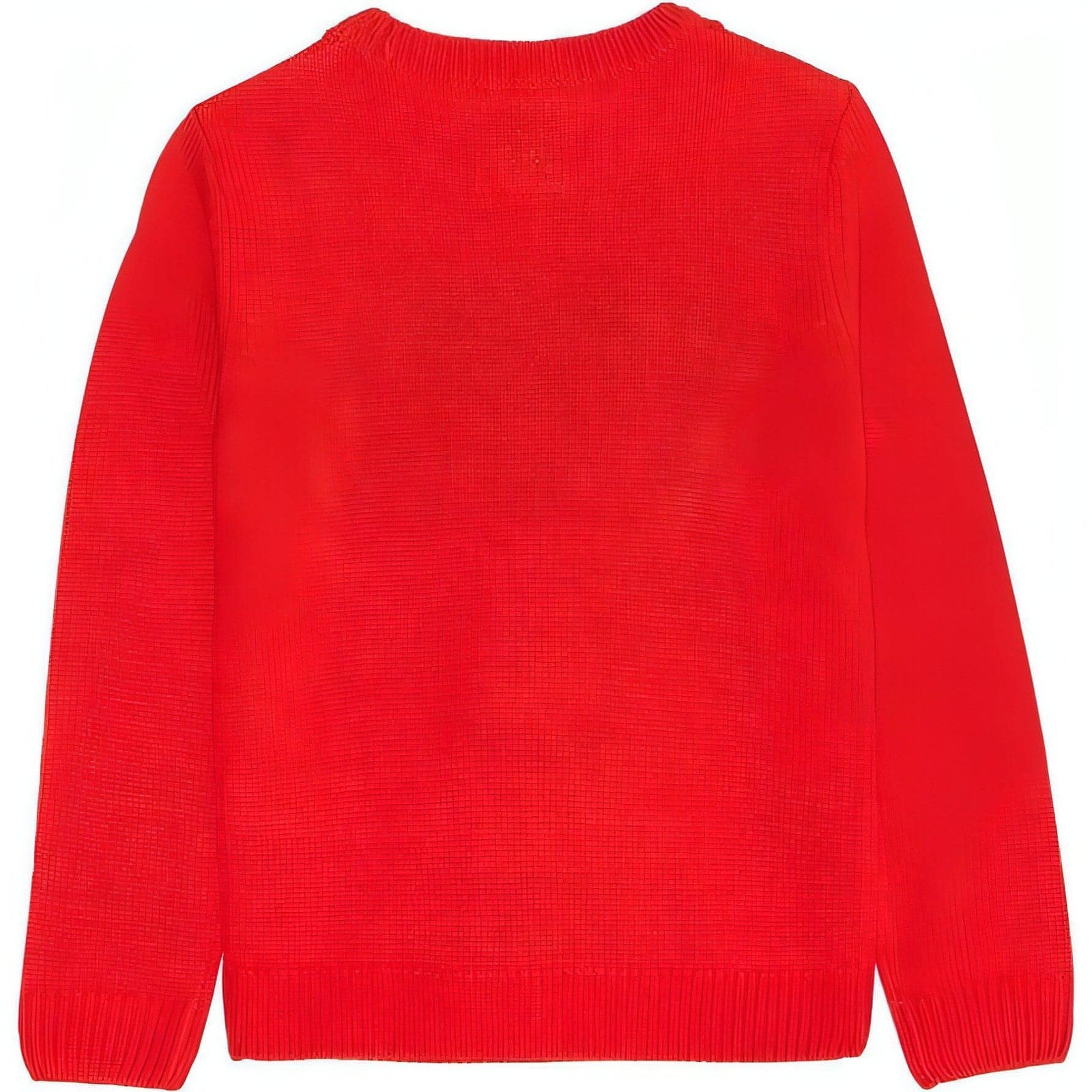 Christmas Reindeer Pom Pom Junior Christmas Jumper Red Kids Sweater Sweatshirt