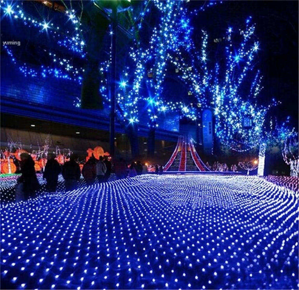 LED Net Christmas Lights 3M X 2M 204LEDS AC110V/220V Led Mesh Led Net Lights Garland Lights Waterproof for Xmas New Year Holiday