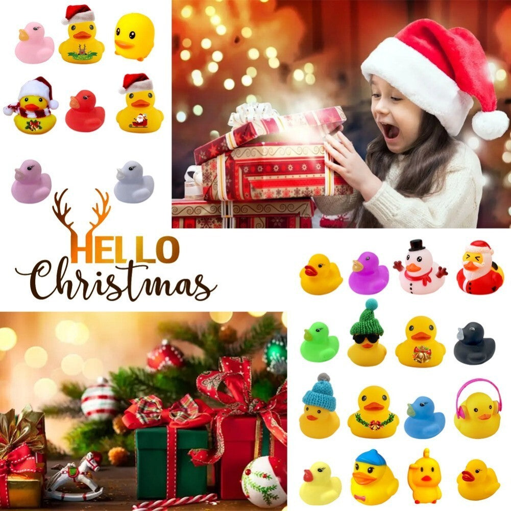 Rubber Duck Advent Calendar Christmas Countdown for Kids 24 Days Ducks Toy Gift