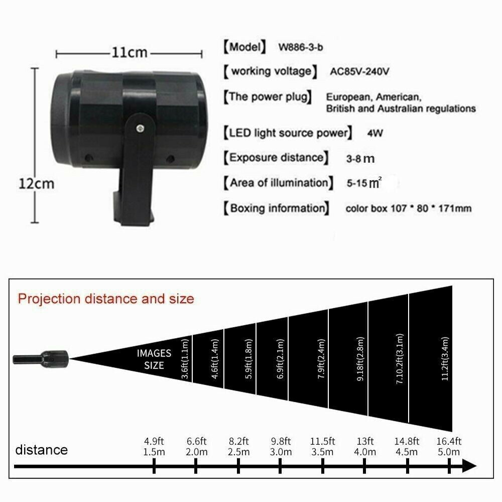 LED Snowflake Christmas Projector Indoor Moving Laser Light Lamp Party Decor--
