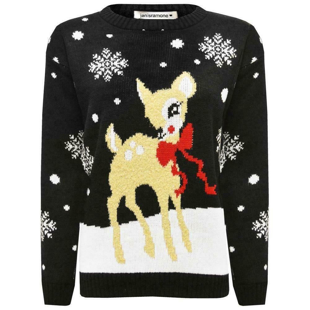 Girls Boys Xmas Jumper Reindeer Rudolph Knitted Christmas Jumper Kids Sweater