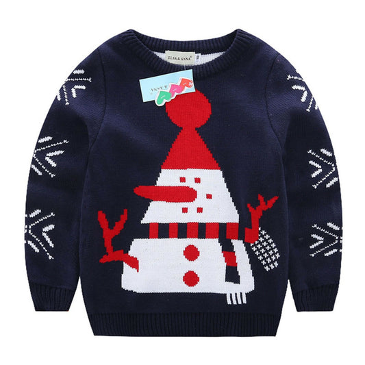ELSA & ANNA UK Unisex Children Christmas Jumper Boys Girls Jumpers Sweater BLU02