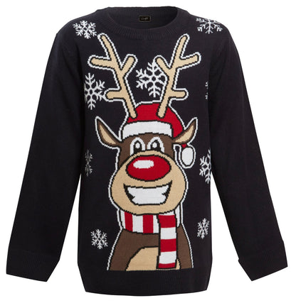 Christmas Xmas Jumper Boys Girls Funny Novelty Kids Children Knitted Sweater
