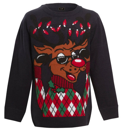 Christmas Xmas Jumper Boys Girls Funny Novelty Kids Children Knitted Sweater