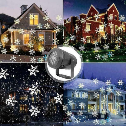 LED Snowflake Christmas Projector Indoor Moving Laser Light Lamp Party Decor--