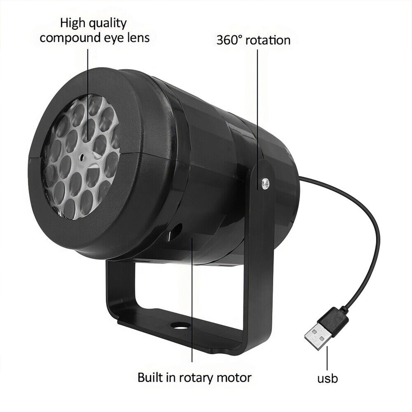 LED Snowflake Christmas Projector Indoor Moving Laser Light Lamp Party Decor--