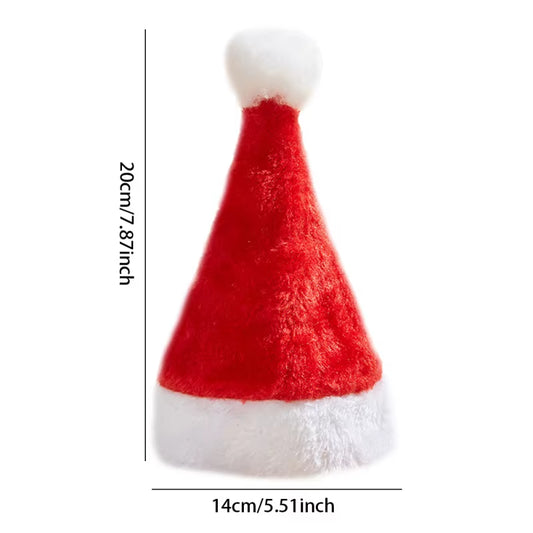 Adjustable 3D Christmas Pet Santa Hat for Dogs Cats Christmas Costume Pet Accessories Halloween Holiday Christmas Party Cap