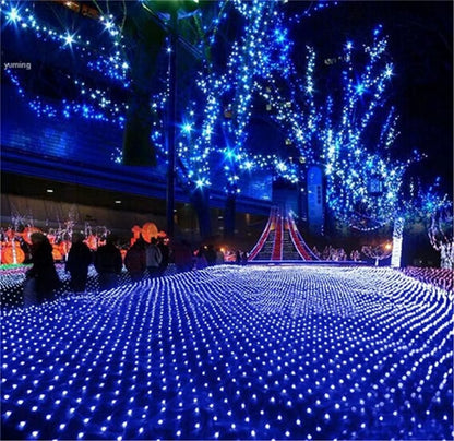 LED Net Christmas Lights 3M X 2M 204LEDS AC110V/220V Led Mesh Led Net Lights Garland Lights Waterproof for Xmas New Year Holiday