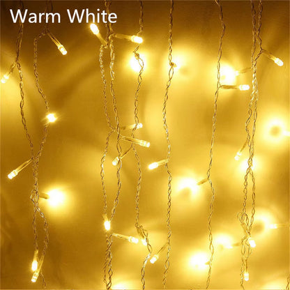 Christmas Lights Waterfall Outdoor Decoration 5M Droop 0.4-0.6M Led Lights Curtain String Lights Party Ggarden Eaves Decoration