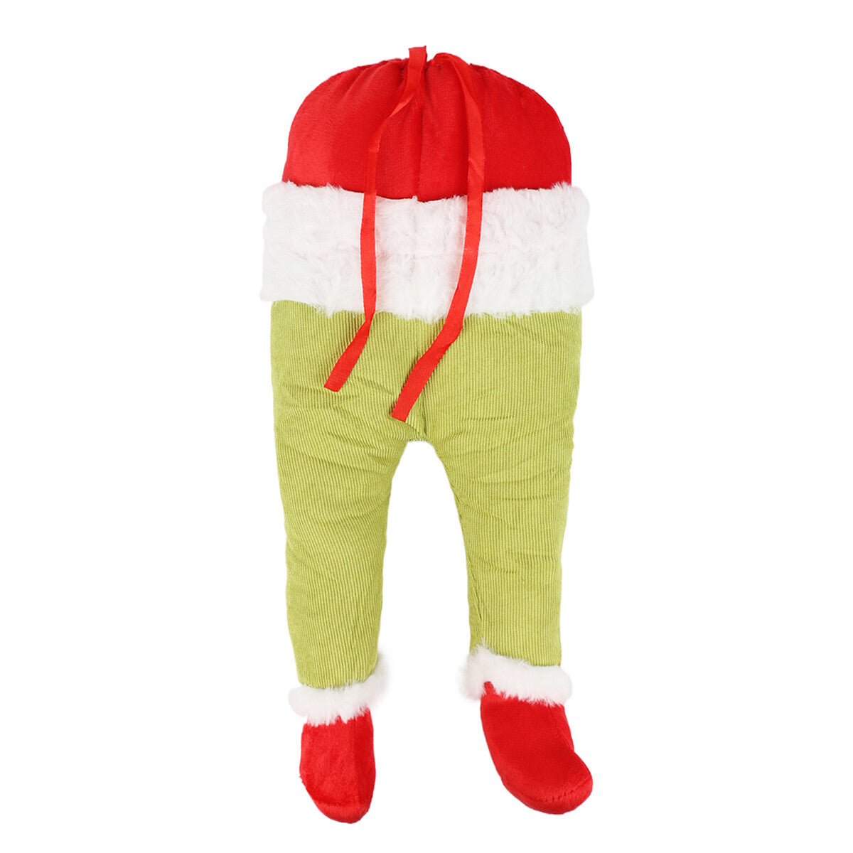 Christmas Grinch Elf Legs Ornament Stuffed Leg Xmas Tree Wreath Home Party Decor
