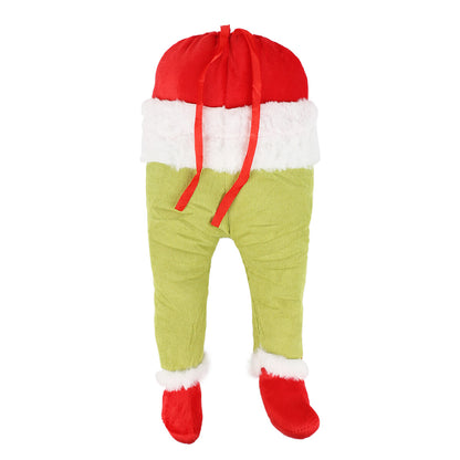 Christmas Grinch Elf Legs Ornament Stuffed Leg Xmas Tree Wreath Home Party Decor