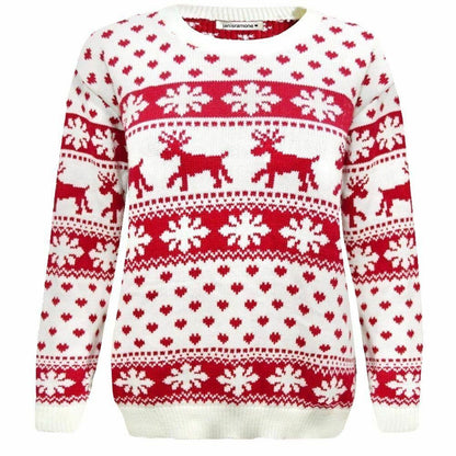 Girls Boys Xmas Jumper Reindeer Rudolph Knitted Christmas Jumper Kids Sweater
