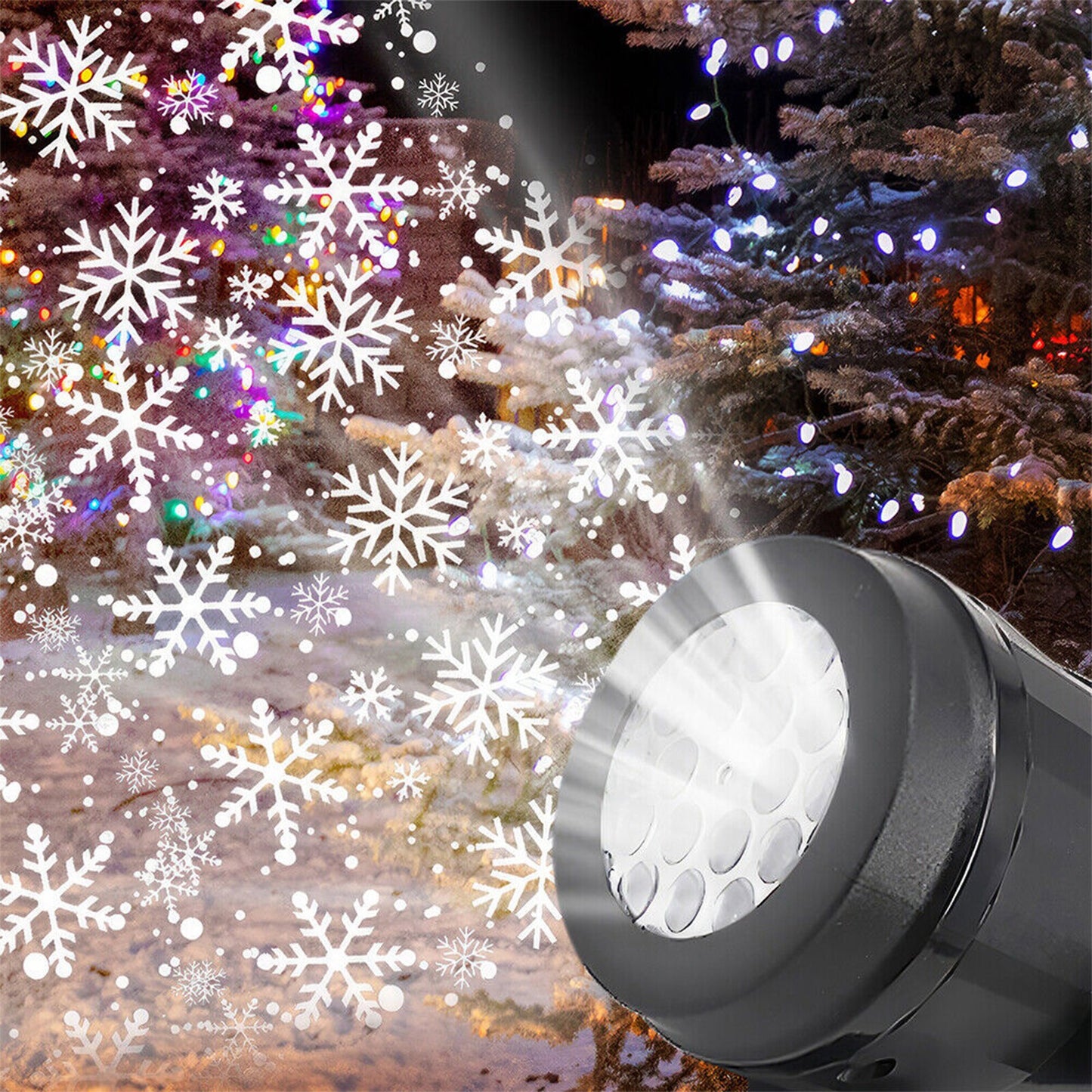 LED Snowflake Christmas Projector Indoor Moving Laser Light Lamp Party Decor--